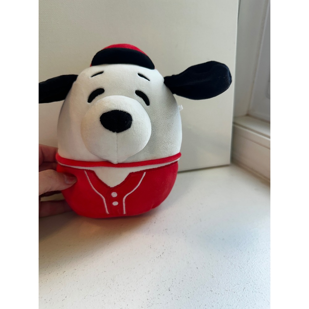 Squishmallows Peanuts Snoopy Baseball Jersey Plush 8 Inch Red White 00 Jazwares